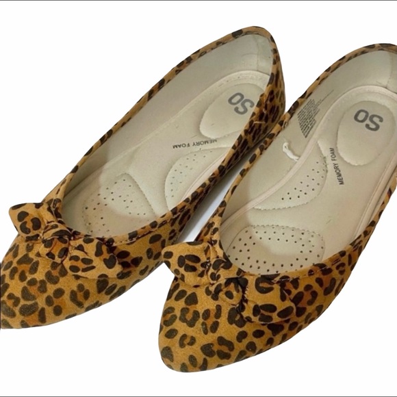 So....Memory Foam Flats Cheetah Print 8 1/2